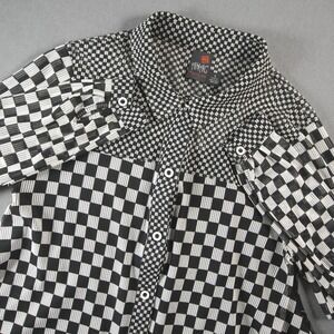 ANAC Retro Check Dress Women Button Down Shirt Long Sleeve Collard Women Dress S